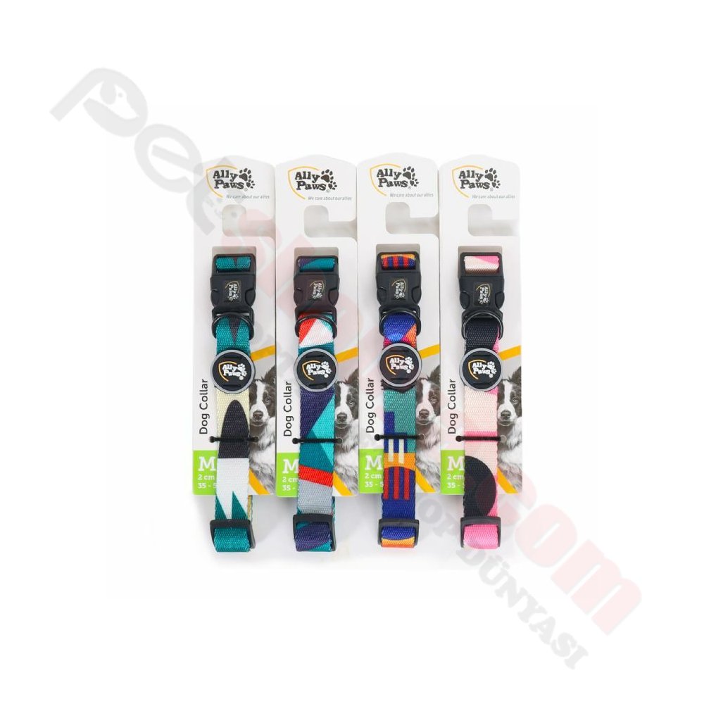 ALLY PAWS DOG COLLAR MEDIUM 2CMX35-50CM