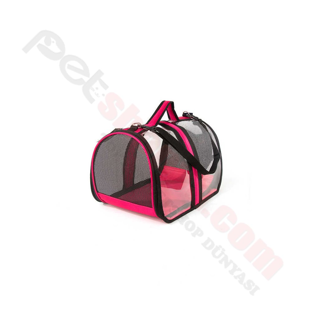 BACCO MİLANO ŞEFFAF ÇANTA PEMBE 44x28x28 cm