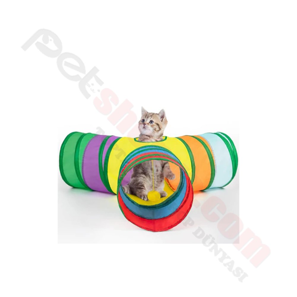 Y MODEL KEDİ OYUN TÜNELİ RENKLİ