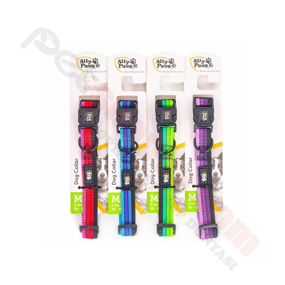 ALLY PAWS DOG COLLAR MEDIUM 2CMX35-50CM