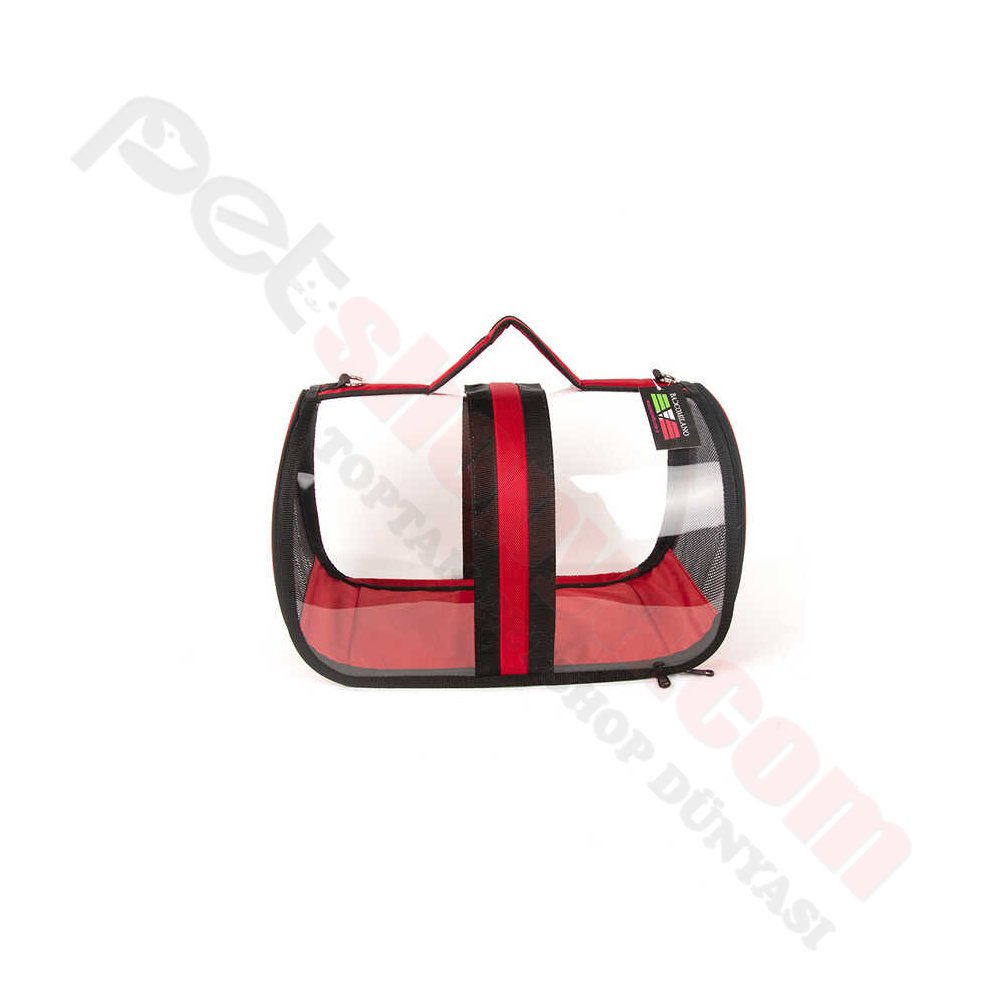 BACCO MİLANO ŞEFFAF ÇANTA KIRMIZI 44x28x28 cm